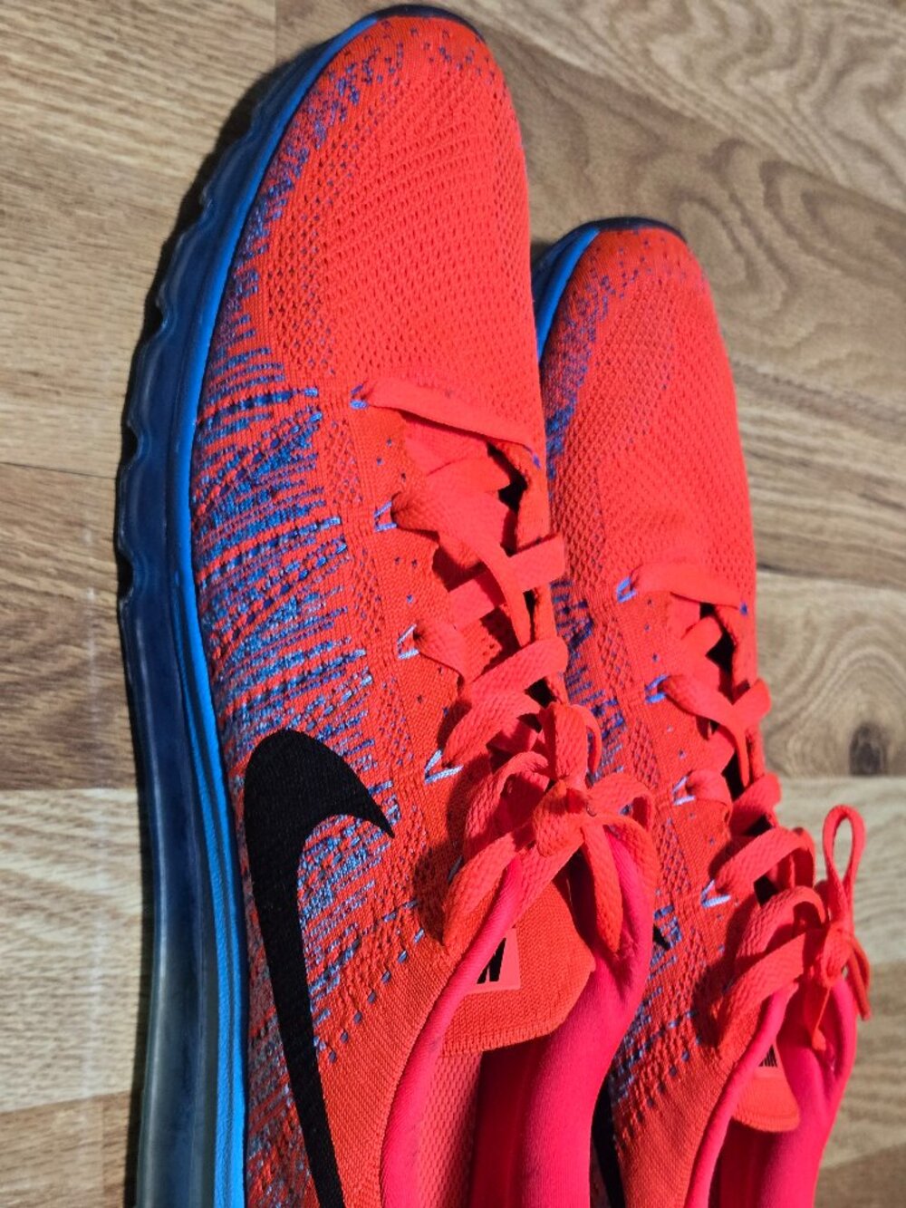 Nike Flyknit Max Bright Crimson 620469-600 Mens Size 12.
